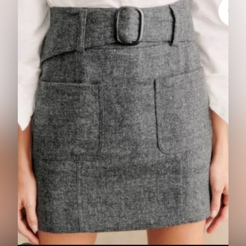 Sezane Gillie Skirt in Gray Size Fr36| US 4